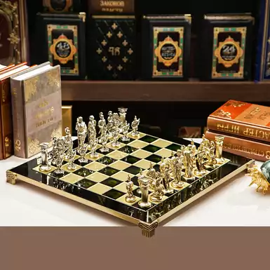 Шаховий набір «Romans Green» від Manopoulos (44x44 см)